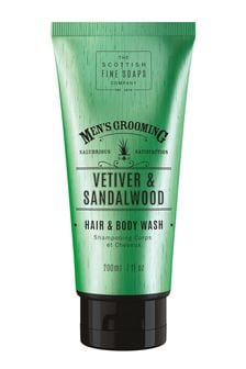 Scottish Fine Soaps Vetiver & Sandalwood Hair and Body Wash 200ml (R20053) | €13.50