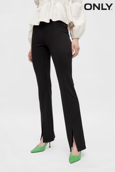 ONLY Black Split Hem Stretch Flared Trousers (R20117) | 38 €