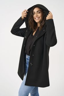 ONLY Curve Black Hooded Smart Coat (R20424) | €26