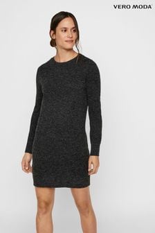 Vero Moda Black Cosy Long Sleeve Jumper Dress (R22772) | €46