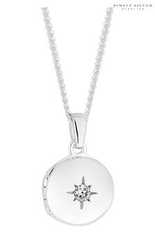 Simply Silver Sterling Silver 925 Mini Locket Necklace (R23155) | ₪ 102