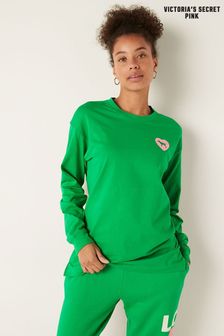 Victoria's Secret PINK Happy Camper Green Long Sleeve T-Shirt (R25053) | CHF 65