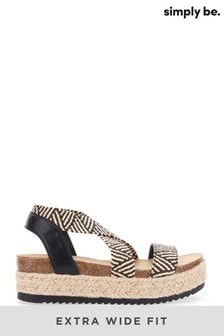 simply be sandals wide fit