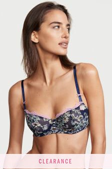 Victoria's Secret Ensign Navy Blue Embroidered Unlined Balcony Bra (R37322) | €22.50