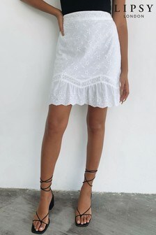 Lipsy White Broderie Rara Skirt (R38565) | ₪ 80