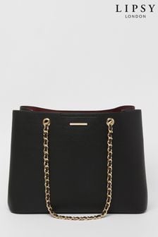 Lipsy Black Chain Shopper Tote Bag (R38877) | kr516