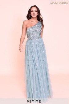 Robe longue Maya Petite asymétrique avec jupe à sequins