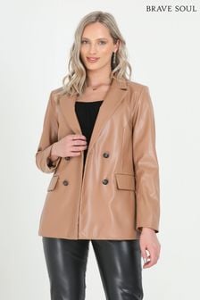 Brave soul outlet luxe leather jacket