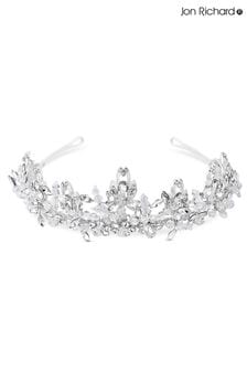 Jon Richard Silver Plated Sophia Bead And Crystal Statement Tiara - Gift Pouch (R45222) | ₪ 327
