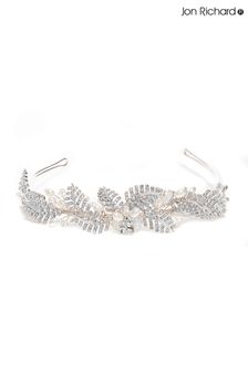 Jon Richard Silver Leah Crystal Pave Leaf And Pearl Tiara - Gift Pouch (R45223) | €32
