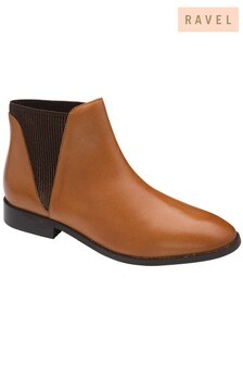 Ravel Brown Leather Chelsea Ankle Boot (R45849) | $107