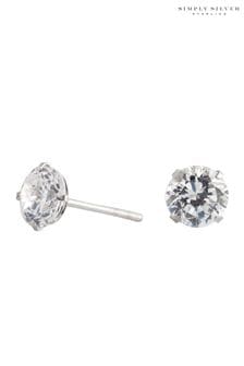 Simply Silver Sterling Silver 925 6mm Round Cubic Zirconia Stud Earring (R46429) | ₪ 56