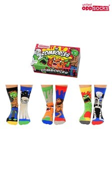 United Odd Socks Black Childrens Zombodies Zombie Sock Gift Box (R47466) | €12.50