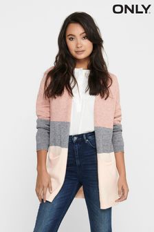 ONLY Pink & Grey Cosy Colour Block Cardigan (R56185) | 40 €