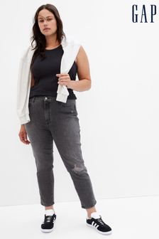 Gap Washed Black High Waisted Ripped Vintage Slim Jeans (R57106) | €15