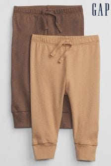 Pachet 2 perechi de șort fără închidere cu Pantaloni Gap Striat (R57162) | 88 LEI