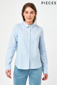 Pieces Blue Classic Oxford Workwear Shirt (R60843) | $66