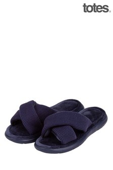 Chaussons Totes Isotoner I Flex gaufrés à bout ouvert