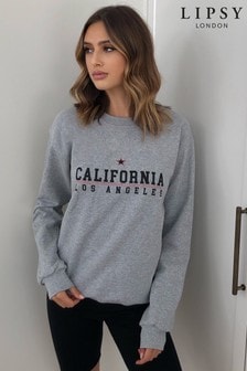 Lipsy Grey Cali Sweatshirt (R61350) | DKK203