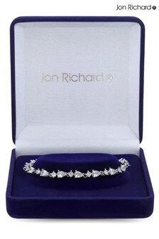 Jon Richard Rhodium Plated Cubic Zirconia Bracelet - Gift Boxed
