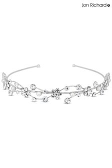 Jon Richard Silver Nina Crystal Flower And Pearl Waves Headband (R61549) | 38 €