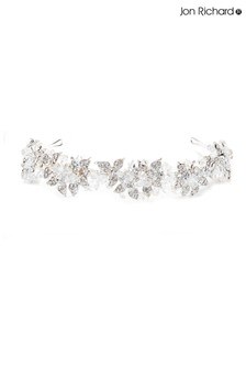 Jon Richard Emery Silver Plated Leaf And Bead Statement Headband - Gift Pouch