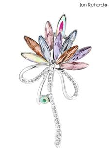 Jon Richard Silver Plated Pink Crystal Navette Decorative Brooch (R61571) | ￥4,580