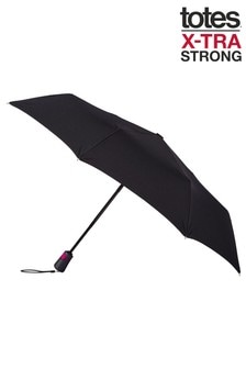 Totes Black X-Tra Strong Auto Open/Close Umbrella (R63570) | $36