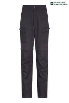 Mountain Warehouse Black Expedition Womens Zip-Off Walking Trousers (R63621) | €55