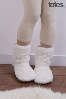 Totes Cream Faux Fur Slipper Socks (R64138) | €27