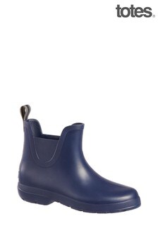 Totes Navy Womens Chelsea Ankle Wellie Boot (R64672) | ₪ 163