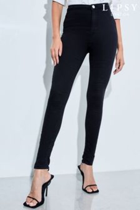 Noir - jean skinny Selena taille haute Lipsy (R69373) | €26