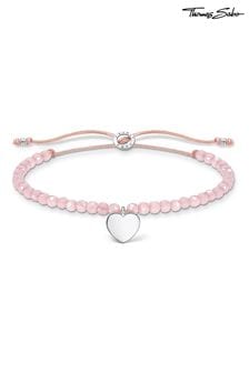Thomas Sabo Pink Beaded Draw-String Bracelet With Heart Charm (R70040) | 66 €
