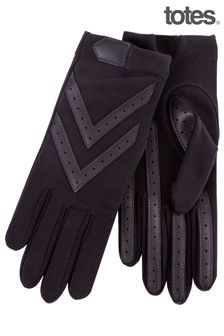 Totes Black Original Stretch Gloves With Brushed Lining & Smartouch (R71170) | 99 QAR