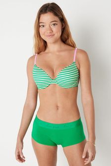 Victoria's Secret PINK Happy Camper Green Stripe Smooth Lightly Lined Bra (R71366) | €42