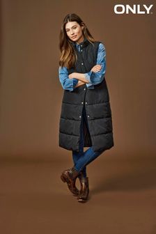 ONLY Black Longline Quilted Gilet (R71378) | SGD 106