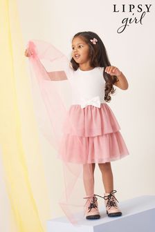 Růžová a bílá - Tylové šaty Lipsy Mini s tutu sukní (R72123) | 1 215 Kč - 1 290 Kč