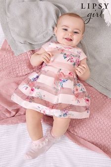 Lipsy Pink Premium Stripe Dress With Matching Knicker (R72205) | ₪ 124 - ₪ 131