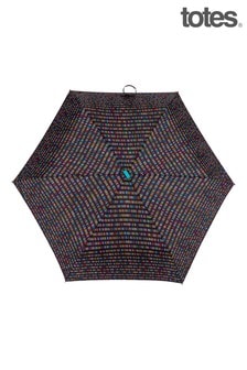 Totes Black Multi Dash Print Umbrella (R72230) | kr195
