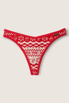 Victoria's Secret PINK Red and White Thong Cotton Knickers (R72740) | kr160