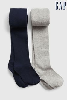 Gap Blue Kids Solid Cotton Tights (2-Pack) (R72834) | €5.50