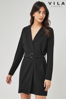 Vila Black Belted Blazer Dress (R72877) | $58