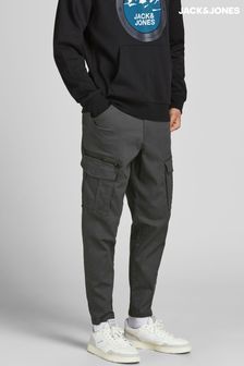 JACK & JONES Grey Cargo Tapered Trousers (R73057) | SGD 112