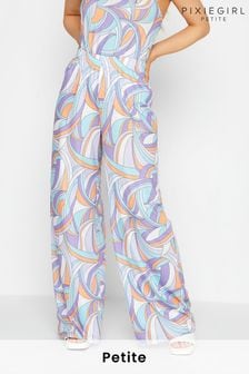 PixieGirl Petite Purple Swirl Wide Leg Trousers (R73252) | €27