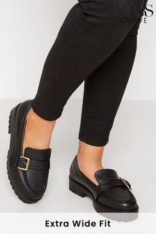 Yours Curve Black Extra Wide Fit Buckle Chunky Loafer (R73321) | €20.50