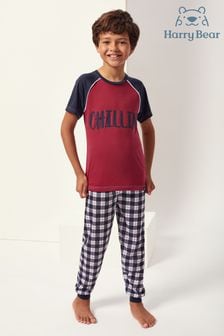 Harry Bear Red & Blue Check Chillin Short Sleeve Pyjama Set (R73356) | 20 €