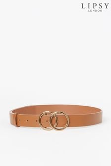 Lipsy Tan Brown Double Ring Belt (R73716) | $17