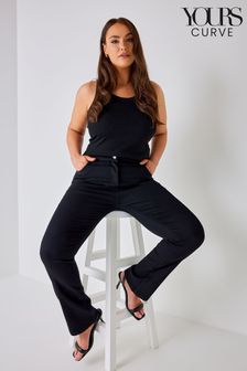 Черный - Слегка расклешенные джинсы Yours Curve Isla (R73748) | €17
