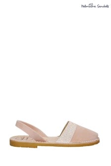 Palmaira Sandals Pink Pale Pink suede with glitter band (R74206) | ₪ 224