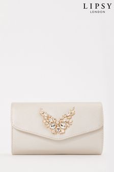 Lipsy Gold Envelope Gem Clutch Bag (R74330) | €36